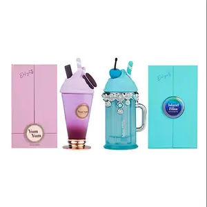 Yum Yum & Island Bliss Delights Women’s EDP Duo 2×3.4oz/100ml Fruity-Floral & Tropical Gourmand pink blush perfume Set for All Occasions