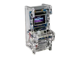 Tiny Arcade DIY Kit - Rechargeable Decorative Miniature Arcade with OLED Screen & 3 Games Pre-Loaded