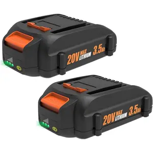 2 Pack 3.5Ah 20V Tool Battery Replacment for Worx Battery 20V Power Share WA3525 WA3520 WA3575 Replacs Worx 20 Volt Batteries for WG155s WG251s WG890 WG891