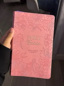 KJV Holy Bible Gift Edition, Pink Floral Faux Leather Imitation Leather Cover