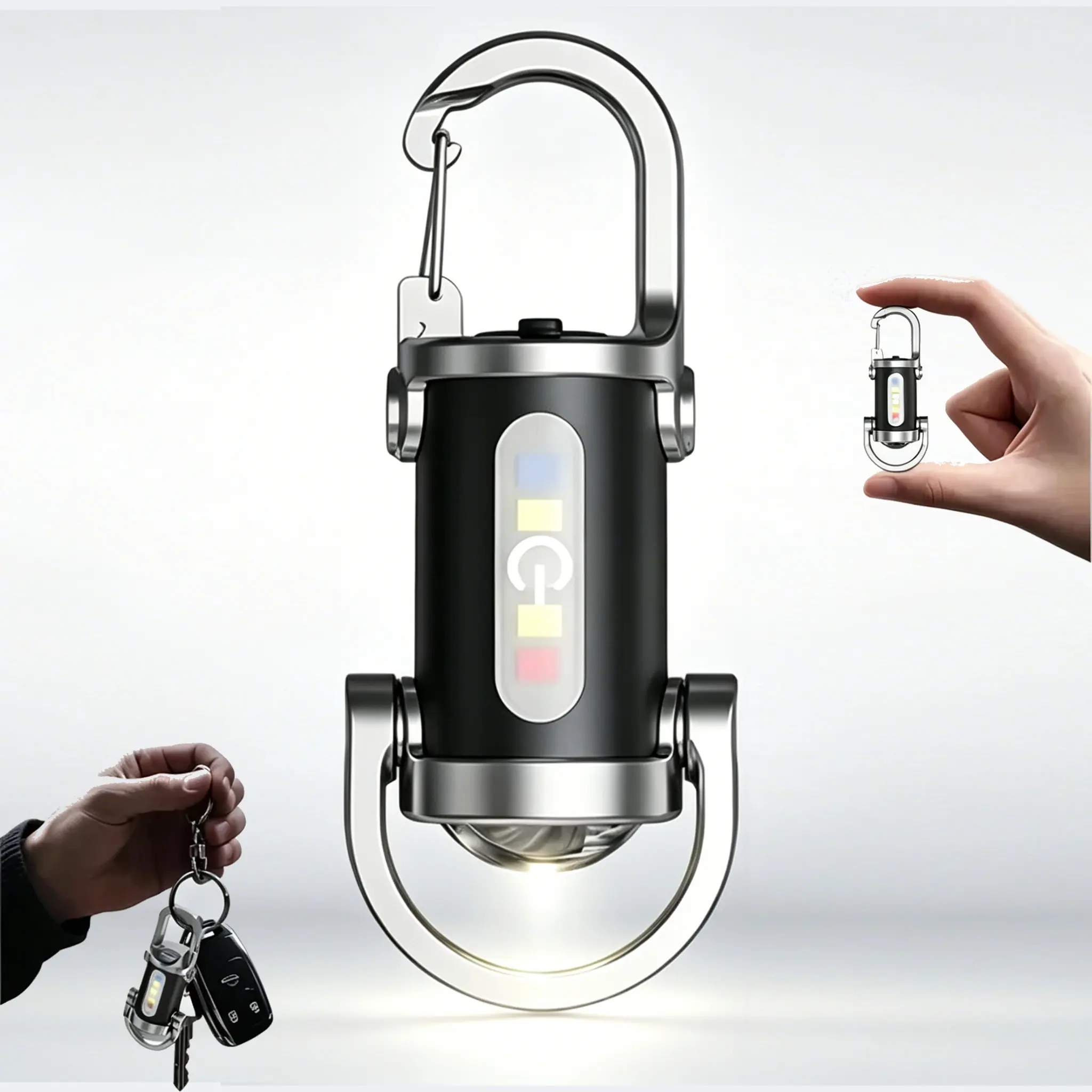 Rechargeable Mini Keychain Flashlight ,Super Bright, Keychain Work Light Flashlights 6 Light Modes, Bright Mini Keychain Light for Walking, Searching ,camping and Hiking`