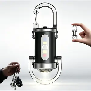 Rechargeable Mini Keychain Flashlight ,Super Bright, Keychain Work Light Flashlights 6 Light Modes, Bright Mini Keychain Light for Walking, Searching ,camping and Hiking`