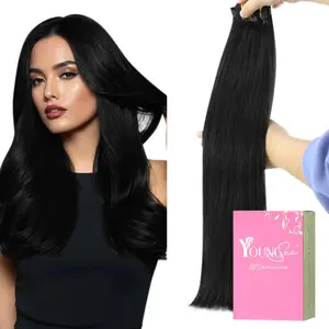 YoungSee Clip in Hair Extensions 100% Real Human Hair 7Pcs 120G or 150G Hair Extensions for Women Clip in Soft  Human Hair Clip in Extensions for Everyday Use #TikTokShopBlackFriday