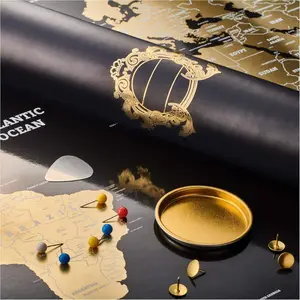 Scratch Off World Map -  - Easy to Frame Scratchable World Map Poster -  Travel World Map  -  Accessories -  Detailed Scratch Off Map of The World - for Globetrotter