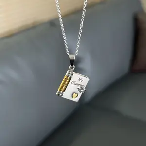 My Champion Book Necklace for Son, Birthday Day Gift Graduation Jewelry of Love