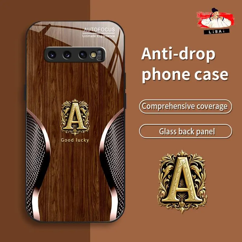 Suitable for [Galaxy S10 Plus] New retro letter mobile phone case simple explosion-proof mobile phone case affordable anti-fall anti-fingerprint 995