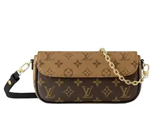 Pre-owned Louis Vuitton Ivy Wallet On Chain Bicolor Monogram Baguette Shoulder Crossbody Bag