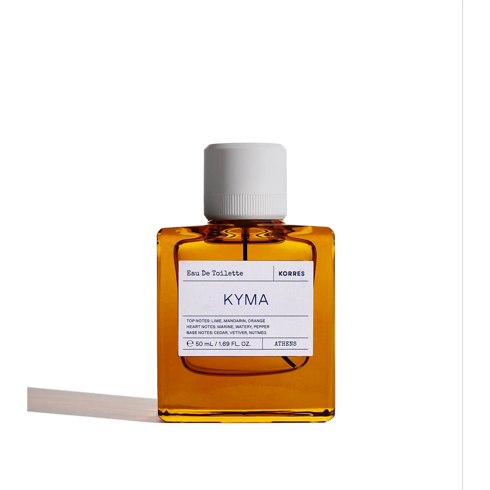 Kyma Eau de Toilette Spray, Lime Mandarin Orange Top Notes, Marine Watery Pepper Heart, Cedar Vetiver Nutmeg Base, Unisex Fresh Scent Inspired by Greek Waters, Vegan Fragrance, 1.69 Fl Oz | KORRES