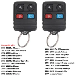 Car Keyless Entry Remote Key Fob Replacement for Ford 1998-2016 F150 F250 F350 Escape Expedition Explorer Ranger/Mazda/Lincoln CWTWB1U331 CWTWB1U345 3Button Pack of 2(Includes manual)