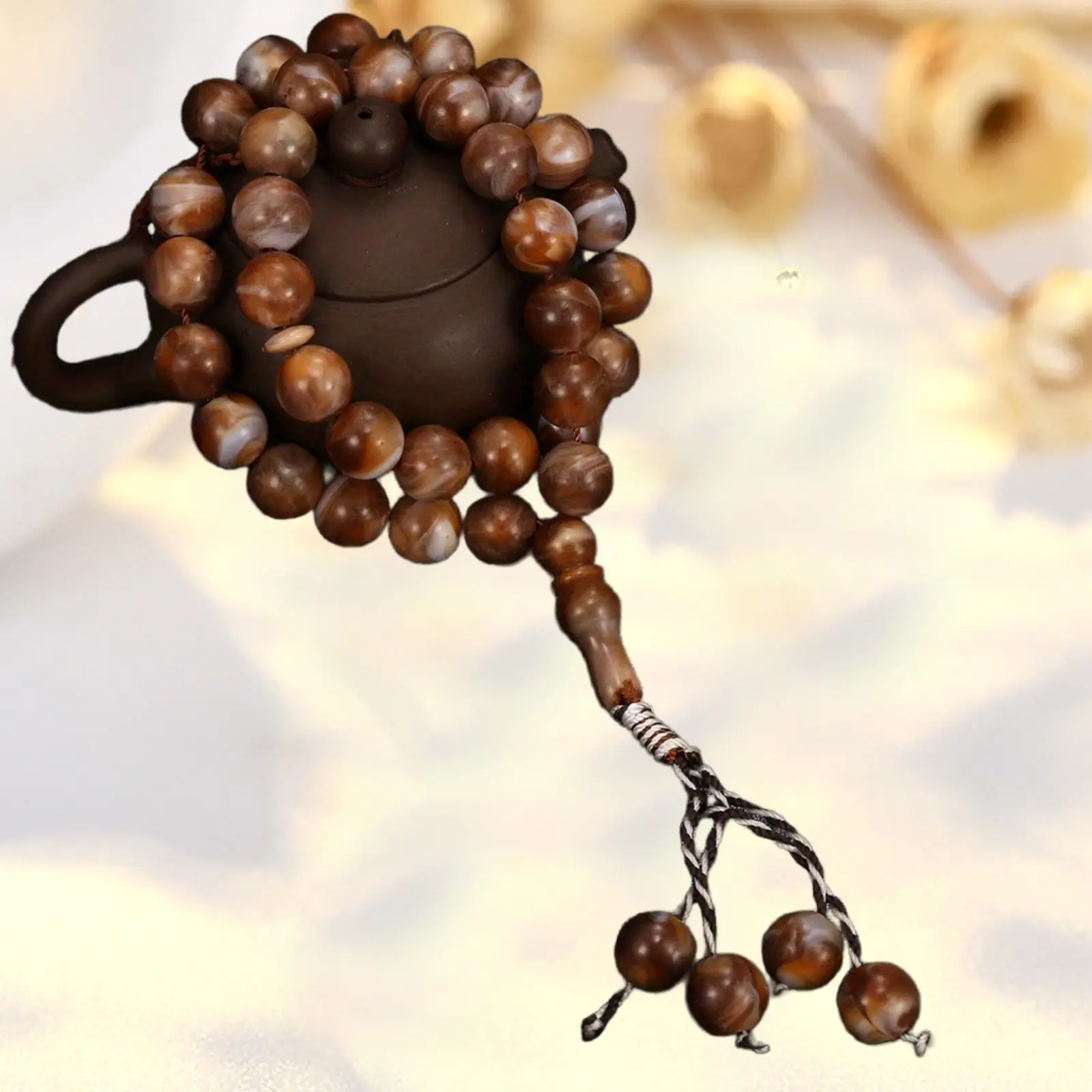 1pc33 Round Acrylic Handheld Beads, Suitable for Handmade Prayer Beads, Buddhist Bead Bracelets, and Ramadan Prayer Jewelry, Prayer Use, Round Beads