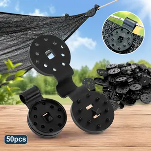 50PCS Shade Cloth Heavy Duty Lock Grip, Shade Cloth Clips Windproof Awning Clamp Grip, Universal Shade Clothes Clips for Sun Shade Sail Tarpaulin Mesh Canopy Fence（black)