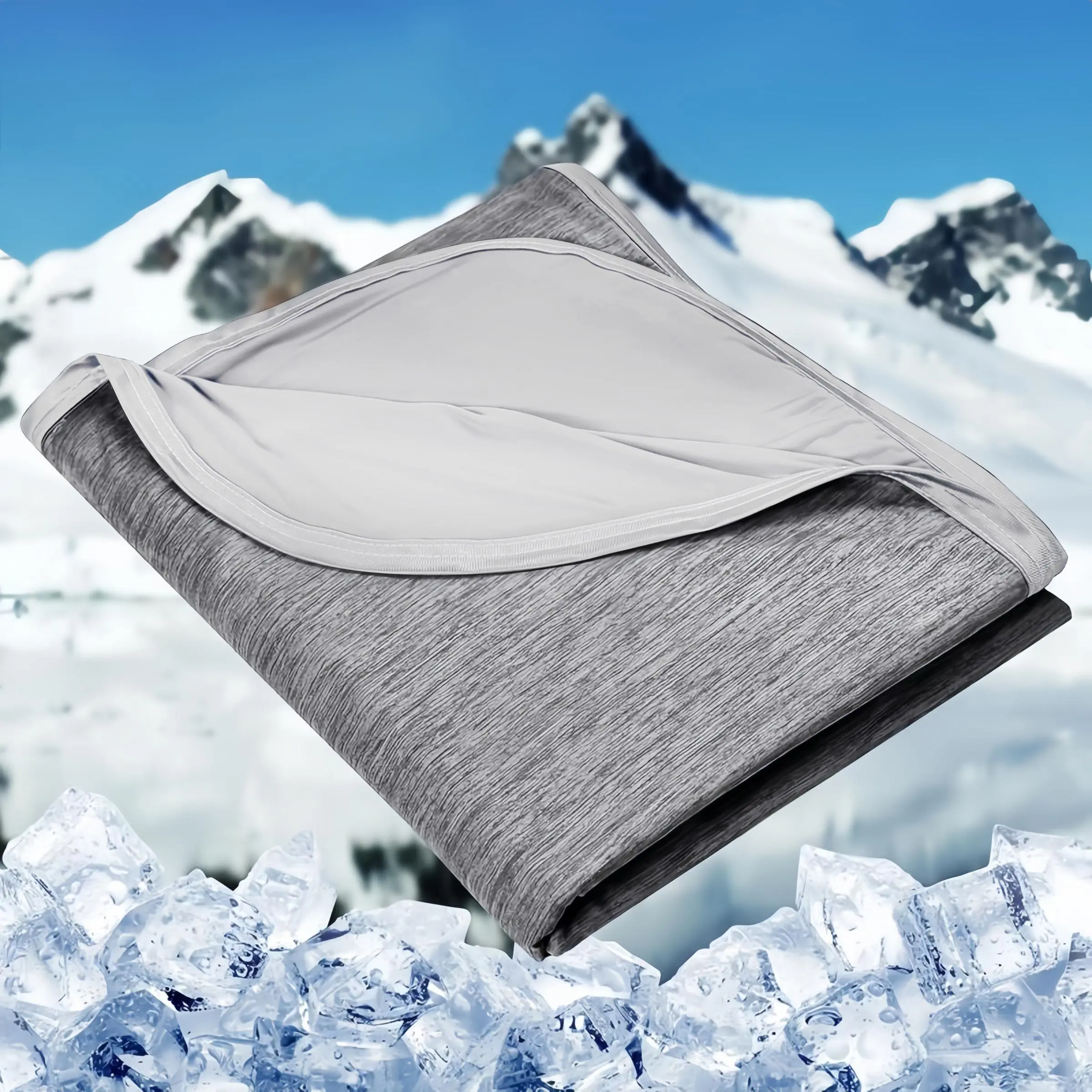 Cooling Multifunctional Blanket, Lightweight Breathable Silky Soft Blanket, Reversible Cooling Blanket, Comfortable Bedding for Home Bedroom, Perfect Gift for Loved Ones, Summer Cooling Blanket