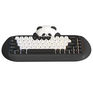 YUNZII C68 Panda Wireless Mechanical Gaming Keyboard, 68 Keys Cute Keyboard with PBT Keycaps, RGB Backlit, Hot Swappable Creamy Keyboard with BT5.0/2.4G/Wired for Win/Mac