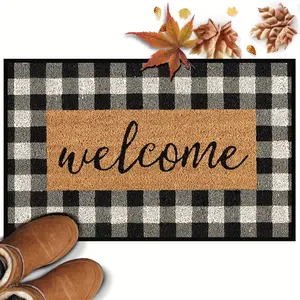1pc of a Welcoming Doormat, Featuring a Non-Slip Floral Design, Suitable for Both Outdoor And Indoor Use. This Mat Is Machine Washable And Ideal for Various Areas Such As The Family Room, Kitchen, Bedroom, Farmhouse, Hallway, Laundry Room