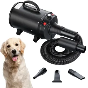 ZENY Dog Dryer for Pet Grooming - 2400W High Velocity Pet Hair Blow Dryer with 4 Nozzles