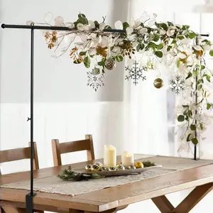 Adjustable Metal Balloon Arch Stand, Table Rod Stand with Clamps, Decorated Arch for Parties, Reusable Balloon Arch Kit, Easy Assembly, Decoration, Christmas
