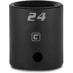 24 mm Shallow  Socket, 1/2-Inch Drive, 6-Point, Metric