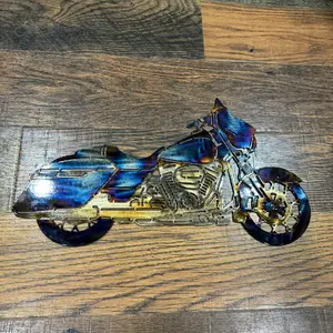 metal motorcycle  wall sign Decor