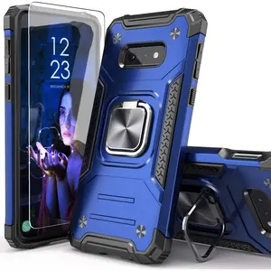 for Galaxy S10E Case with Screen Protector,Shockproof Drop Test Slim Fit Case with  Mount Kickstand Lightweight Protective Cover for Galaxy S10E,Blue