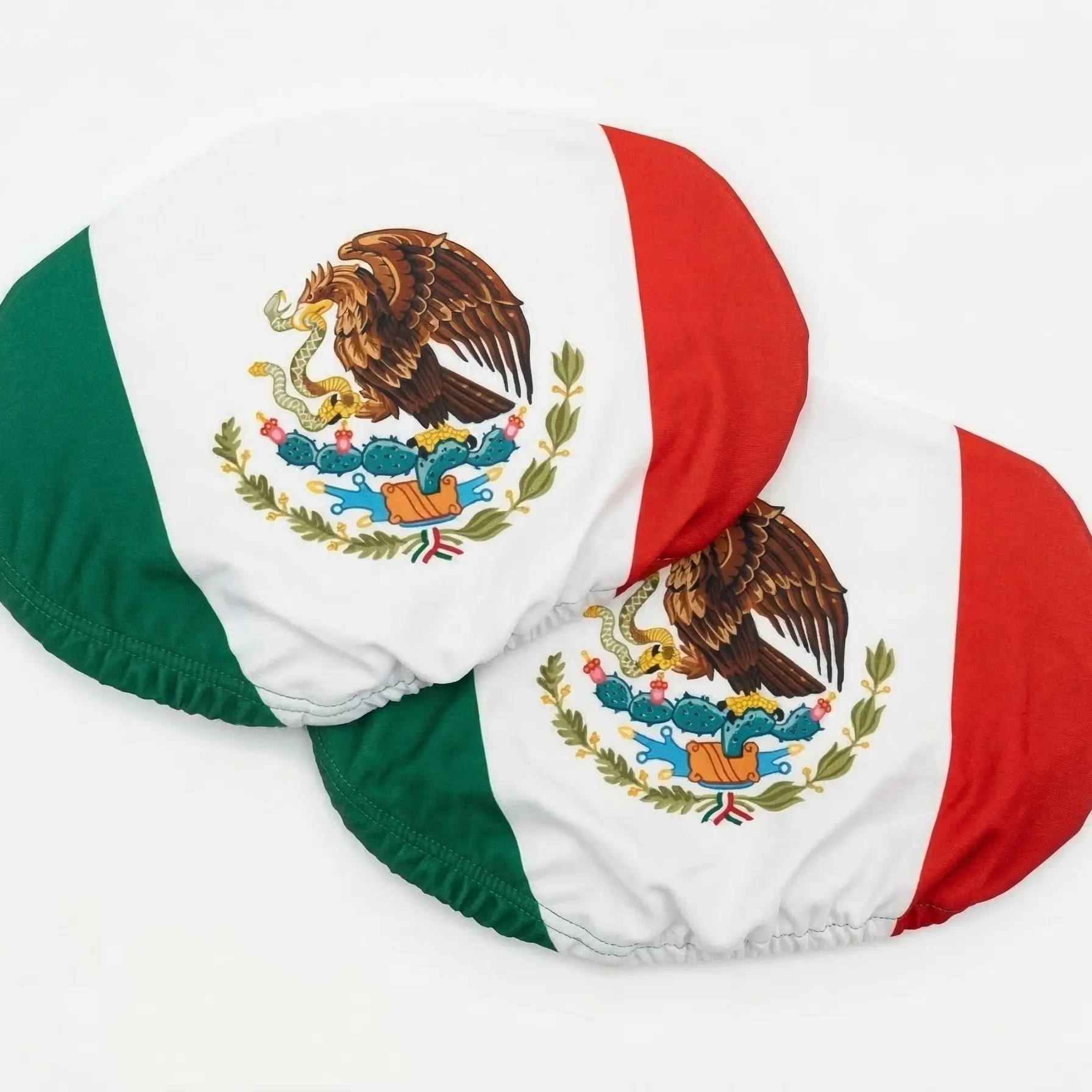 Mexico Car Mirror Cover Flag Wrap – | Vehicle Fan Accessory | National Team Support | Fits Most Sedans/SUVs