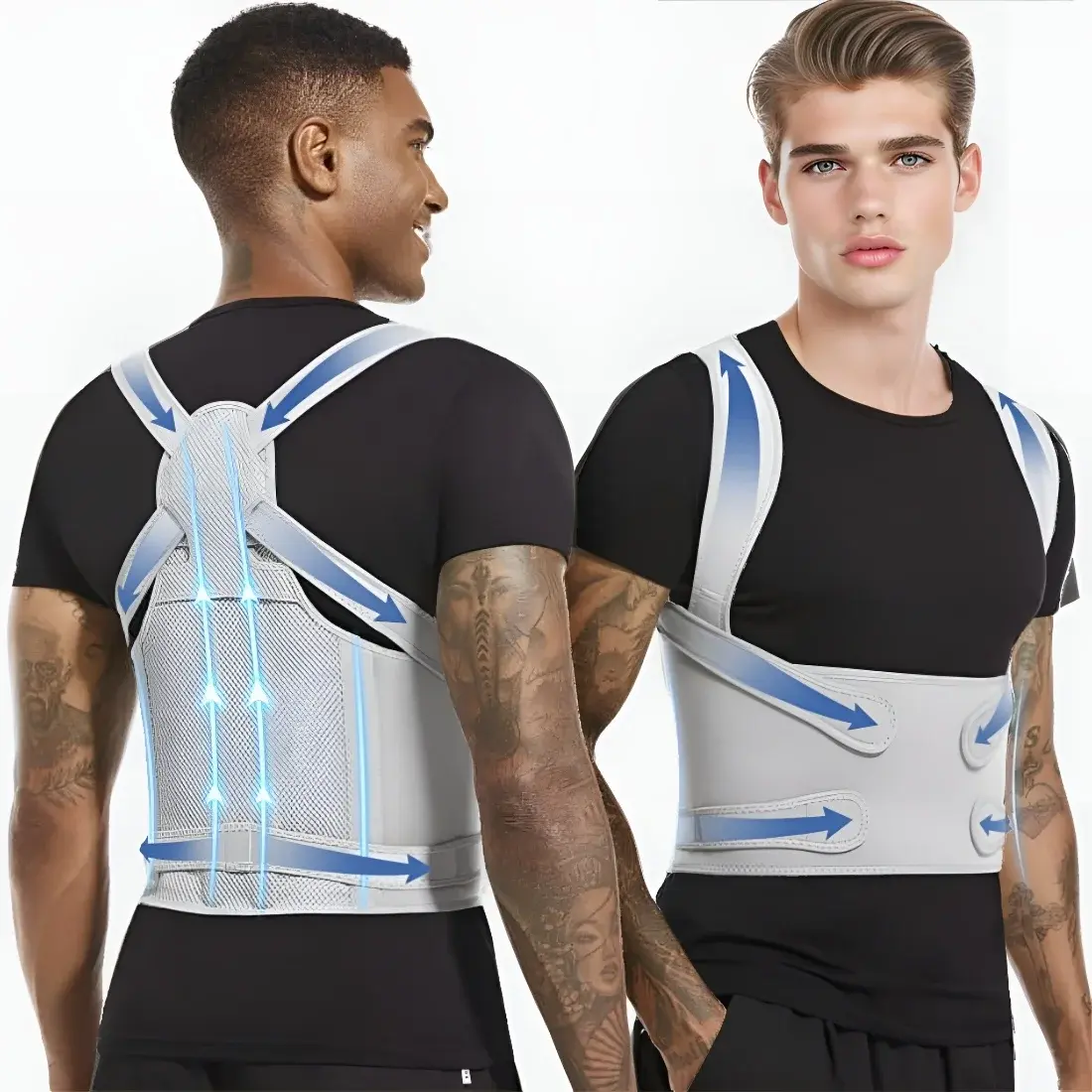 Back Brace Posture Corrector for Women and Men - Effective Straightener for Scoliosis, Hunchback Correction, Lower Back Pain Relief, Spine Alignment, and Posture Training
