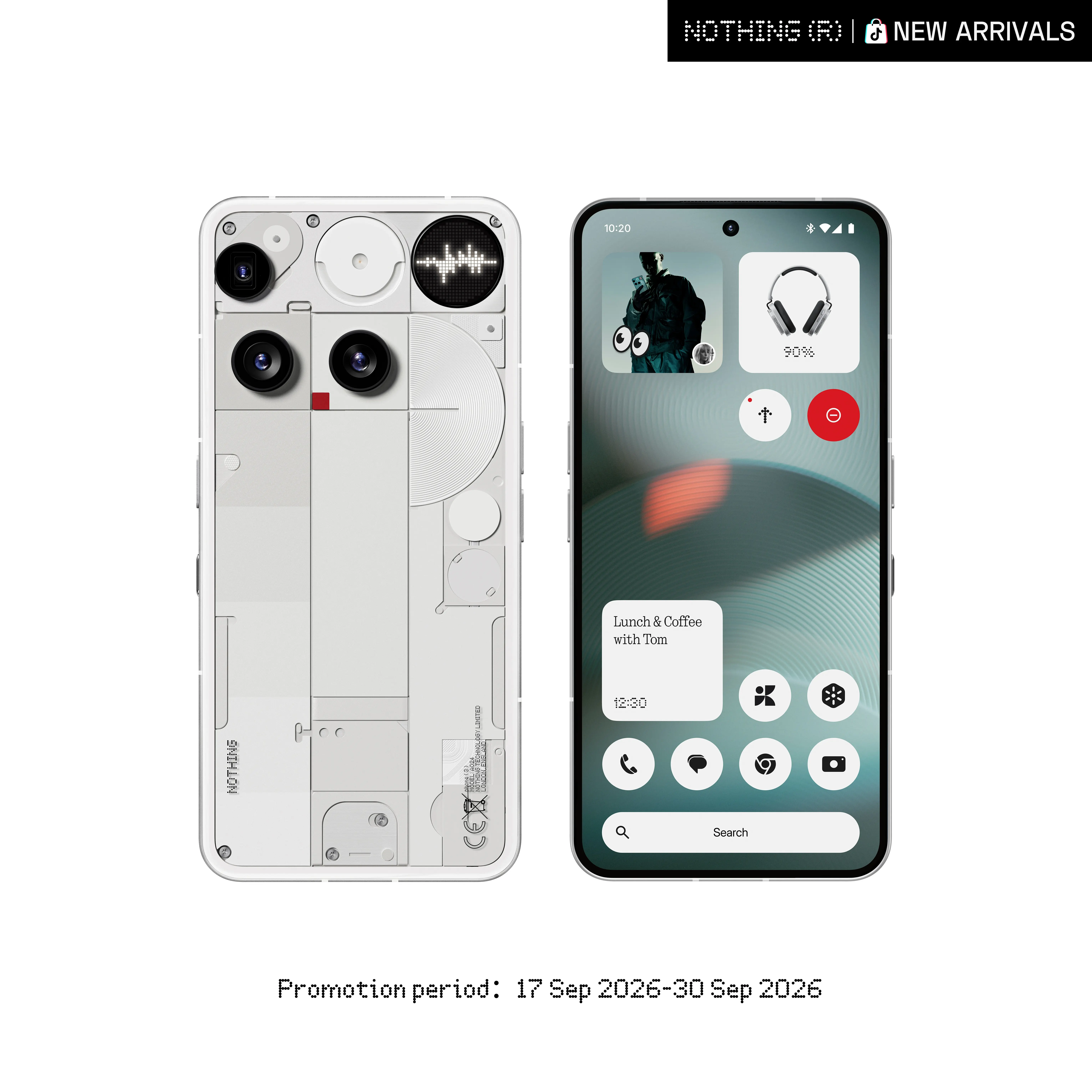 【Charli XCX Same Style】Nothing Phone (3) Cell Phone, 2025 New 5G Unlocked Phones 512GB, Android 15, Snapdragon 8s Gen4, AI Mobile Phones with Four 50MP Cameras & AMOLED Display, 5150mAh, Glyph Interface, Smartphone White, Cellphone, Touchscreen Phone