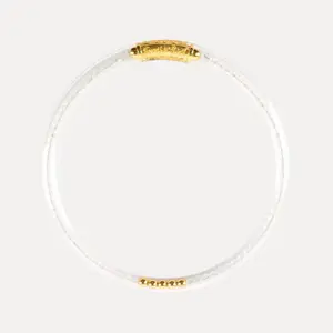 Clear Quartz Luxe All Weather Bangle® (AWB®) - Serenity Prayer