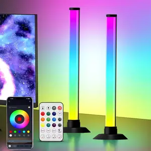 2-piece RGB+IC smart LED strip lights, Dimmable led lights, RGB Lighting, with app+remote control,customizable in millions of colors,synchronized with music, with timer function.Suitable for TV backlights, bedroom decoration.Valentine's Day gifts