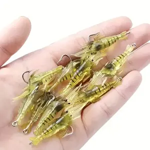 30 PCS Soft Shrimp Fishing Lure Kit 30PCS – Life-Like Artificial Baits with Sharp Hooks fishhooks