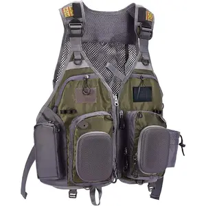 Fly Fishing Vest Multi Pocket Waistcoat Adjustable Size Gifts for Men Women