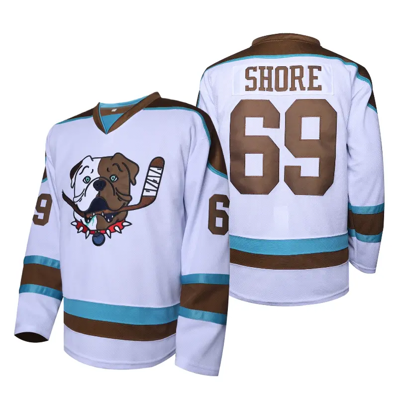 EETUG Adult TronX Blueberry Bulldogs Hockey Jersey, Shore 69 TV Series Collector Memorabilia, Sublimated Polyester Uniform, Wardrobe, Sports Top, Hockey Wear