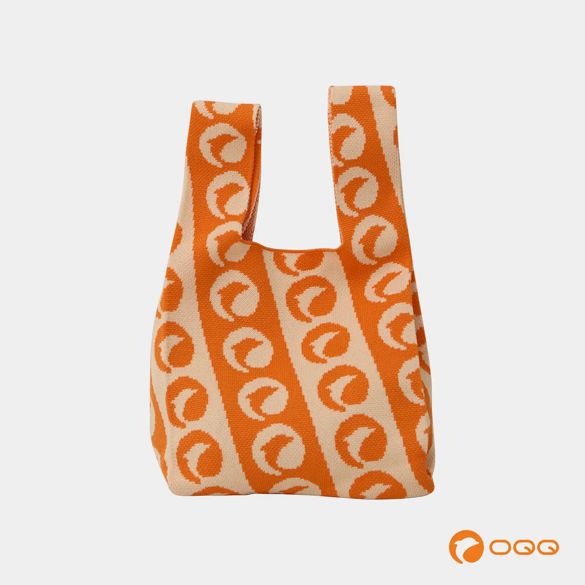 OQQ Women’s Casual Nylon Tote Bag - Dolphin Print Playful Motif Shopping Handbag for Casual Wear