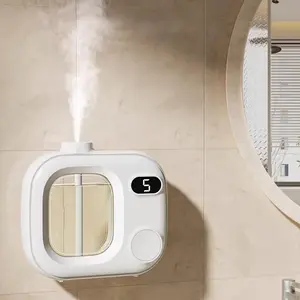 Aromatic Diffuser 5 Modes Essential Oil Diffuser Machine Homemade Air Freshener Diffuser For Home Car Room Fragrance Wall-Mounted Oil Aromatherapy Machine Air Purifying Automatic Diffuser Toilet Deodorization