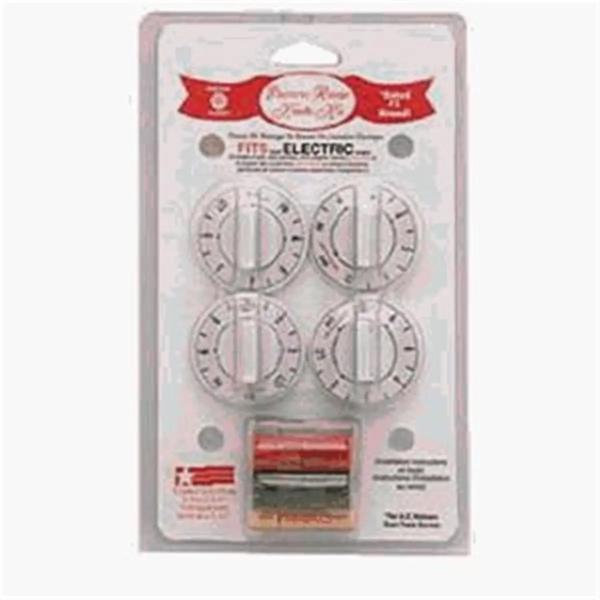 212 MAIN 8134 Model 4-Pack White Electric Range Knob Replacement Part, Large Home Appliance Accessory Kit