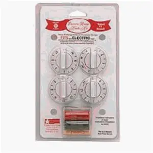 212 MAIN 8134 Model 4-Pack White Electric Range Knob Replacement Part, Large Home Appliance Accessory Kit