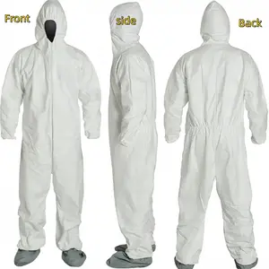 Lightweight Protective Suit, Ultrafine Fiber Breathable Nonwoven Fabric, Ideal for Painters, Construction Workers, Factory Workshop, Food Industry, Clothes