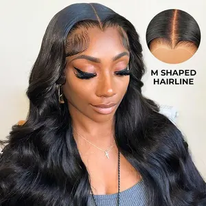 [Upgrade Hairline]AliPearl Wigs Widow's Peak Body Wave Glueless 6x8 Lace Closure Wig with Drawstring Ready to Go Pre Cut Pre Plucked M Shaped Hairline