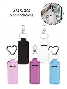 Lip Balm Storage Keychain with Clip, Perfect Women's Gift, Trendy Cute Keychain, Portable Pocket Lip Gloss Holder, Travel Accessory, Multi-Functional Lipstick Pouch, Keychain for Bags