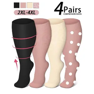 Women's Plus Size Compression Socks, Sports Running Socks for Circulation, Nurses, Pregnant Women, Sports Socks for Women