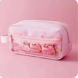 Japanese Yakut Drink Pencil Case with Mini Yakult Plushies Pins