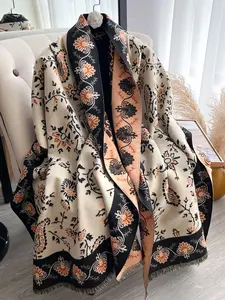 Women's Elegant Paisley Print Scarf, Fitted Style Warm Shawl for Fall & Winter, Fashion Accessory for Daily Wear, Air Conditioning Rooms, Paisley Pattern