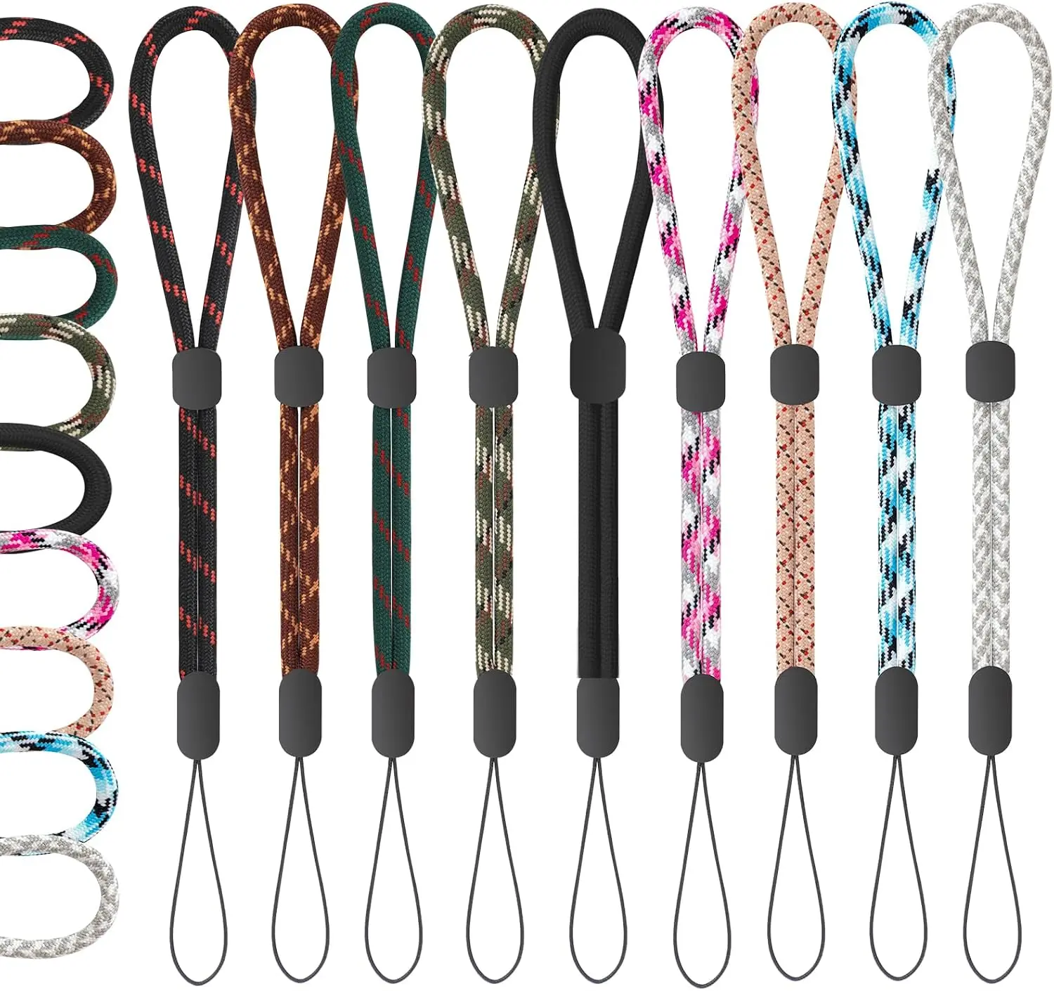 Hand Wrist Strap Lanyard, Adjustable Nylon Colorful for Mobile Phone, Camara, USB Flash Drive, ID Name Tag Badge