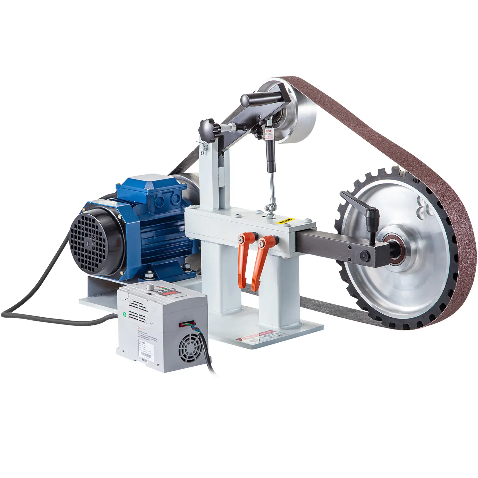 【Summerfinds】VEVOR 1500W 2HP Belt Sander Grinder 2" x 82" Variable Speed Belt Grinder for Metalworking3 in 1 Belt Sander Polisher with 3 Grinding Moulds & Flat Platen Tool Rest for Knife Making