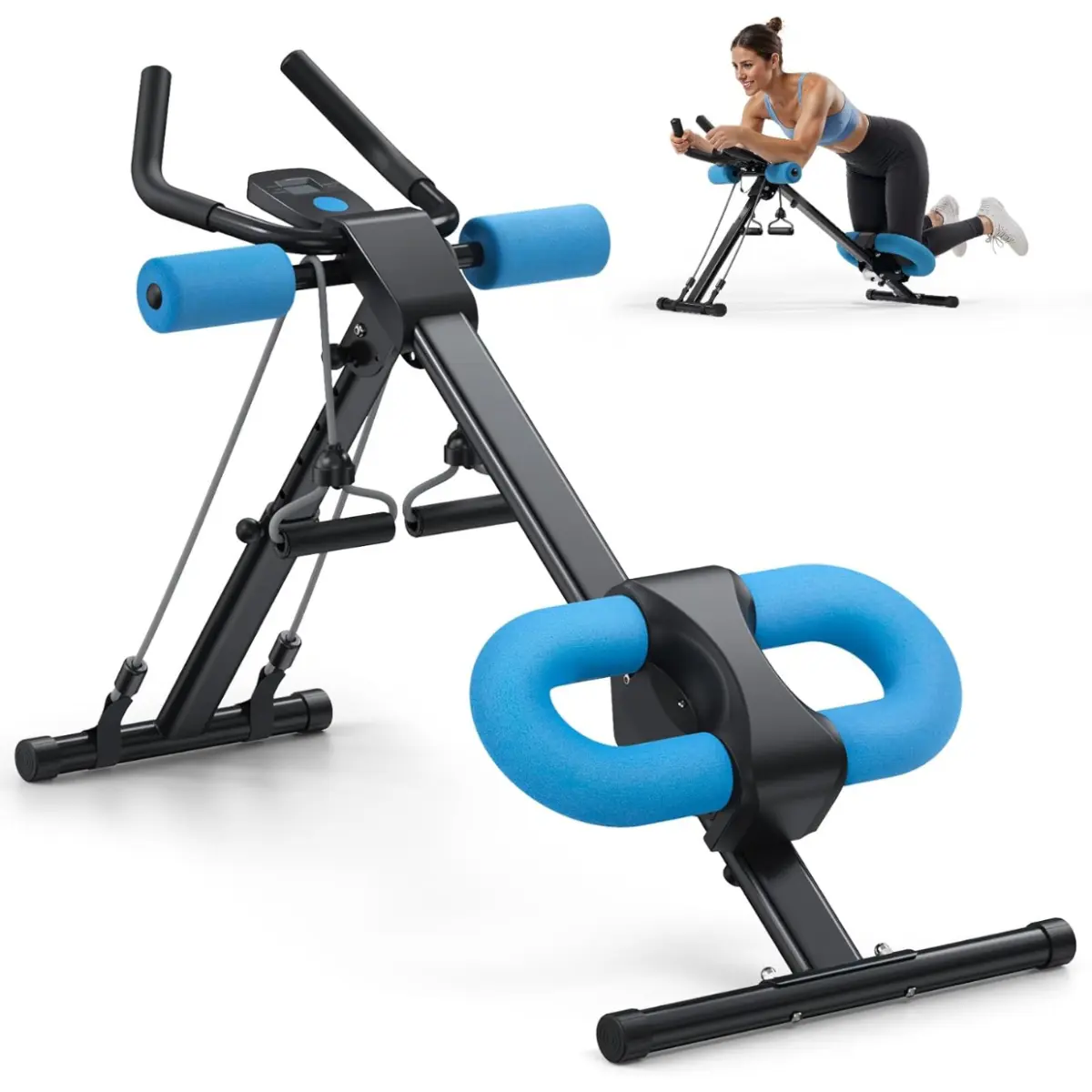 Adjustable Abdominal Muscle Trainer with LCD Display Foldable Abdominal Muscle Exerciser Suitable for Abdominal Muscles, Arms, Legs, Glutes Shaper Core and Abdominal Muscle Trainer Home Gym Exercise Equipment