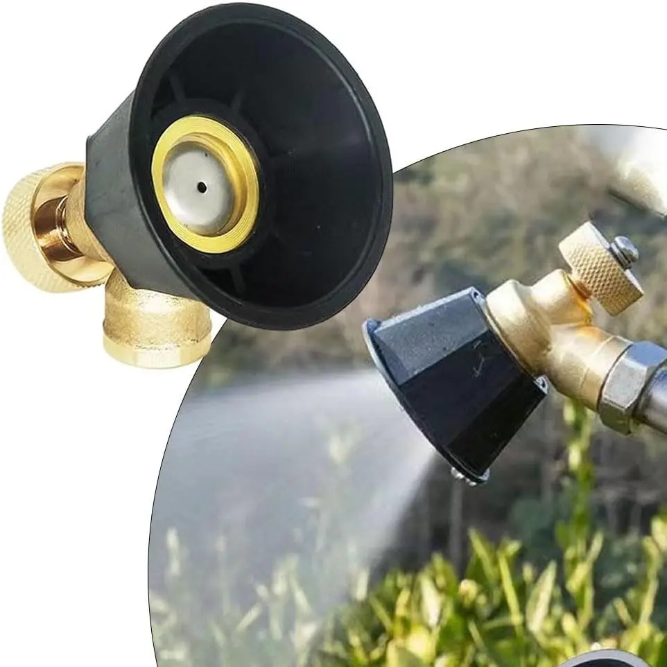 1PCS Alloy Nozzle Agricultural Atomization Adjustable Nozzle Black Whirlwind Agricultural sprinkler Head Garden Tool Water Hose Nozzle Metal Hose Nozzle Garden Hose Spray Nozzle