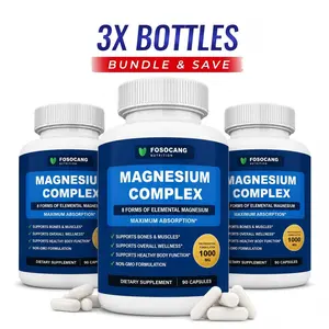 【Buy one, get two free】FoSoCang Magnesium Complex 8 Essential Magnesium Supplement - 3 Pack Bundle