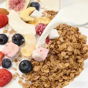 Cinnamon Flavor Granola with Delicious  Crunchy Freeze-Dried Fruits-6 Packs,12 kinds of Delicious Dried Fruits, Strawberries, Figs, Blueberries, Mangos, Peaches, Apples,  almonds, Coconut Flakes, Dried Yogurt Bites⋯⋯