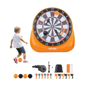 Summervibes VEVOR Inflatable Soccer Dart Board, over 6 ft High Giant Soccer Dart Board with 4 Kick Balls 6 Darts 6 Axe Air Pump, 3-Min Setup, Ideal for Giant Yard Games, Giant Kick Darts Game, Soccer Dart Game
