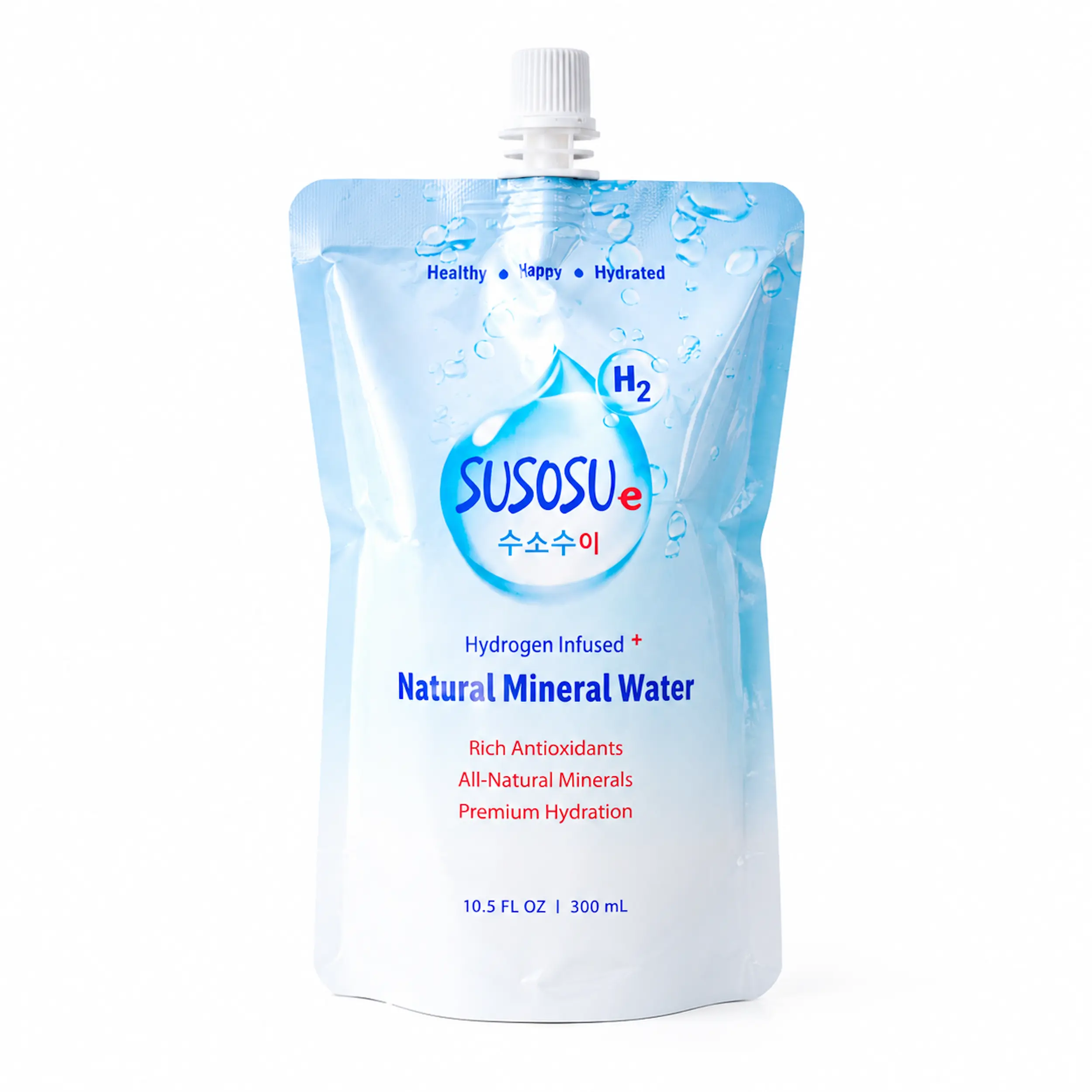 Susosu Hydrogen Water, 20 Pack (10.5 fl oz),  Mineral Water from South Korea, Ready-to-Drink, Antioxidant Support