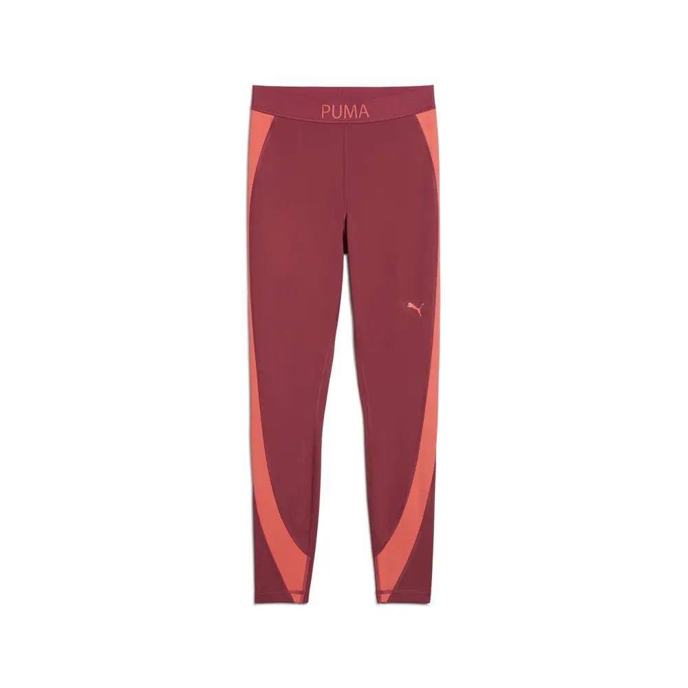 PUMA Womens Strong Colorblock 78 Athletic Leggings Casual - Red